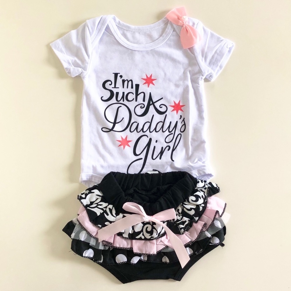 Host Pick 🎉 PatPat Daddy’s Girl One-Piece & Ruffled Bottom Set - Picture 3 of 11
